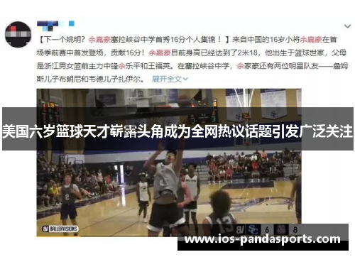 美国六岁篮球天才崭露头角成为全网热议话题引发广泛关注